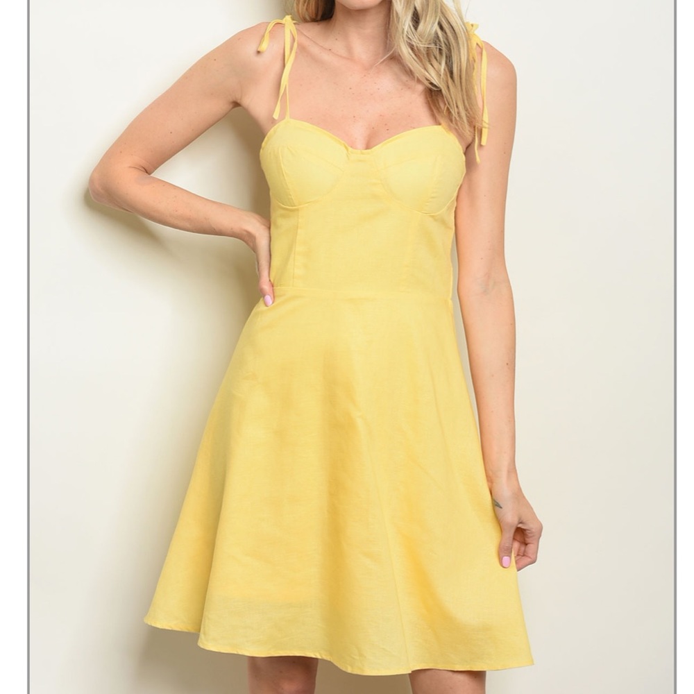 NWT - Alya Yellow Sun Dress JR Size 3 Women’s XXS - Picture 2 of 7